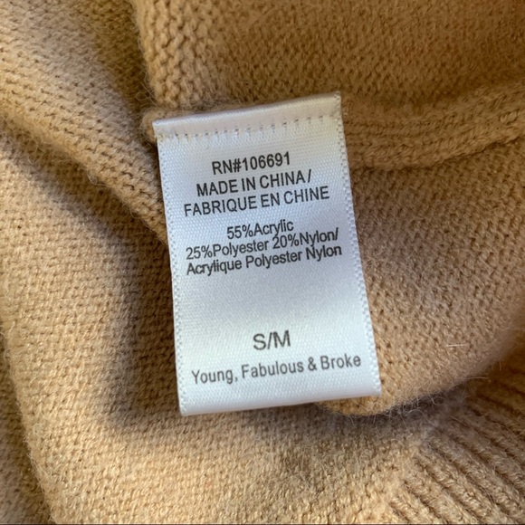 Young Fabulous & Broke S/M Small Medium Sweater Rainbow Crew Neck Pullover - Picture 5 of 7